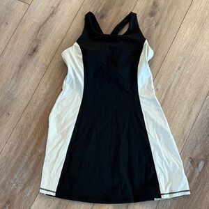 ZELOS Black and White Racerback Mini Dress